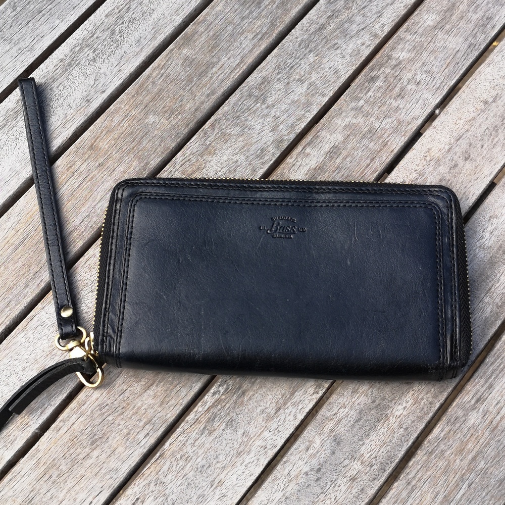 G.H. Bass & Co. leather wristlet